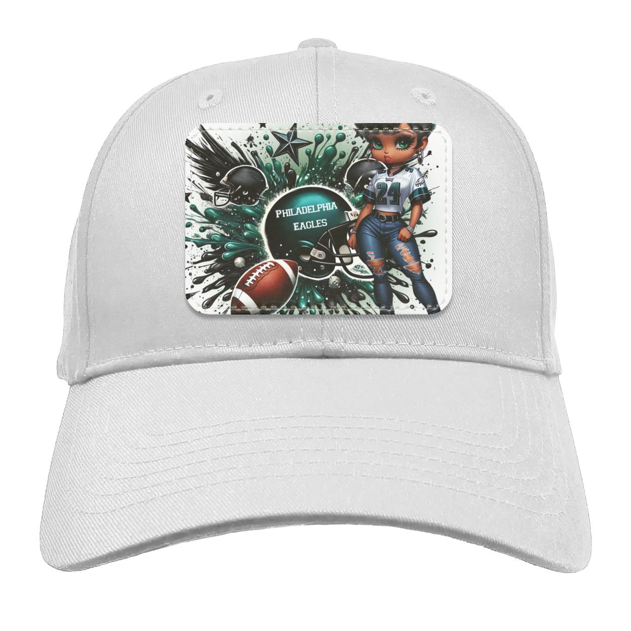 FOOTBALL FUNDAY SUNDAY PHILADELPHIA GIRL PNG BX020 Structured Twill Cap