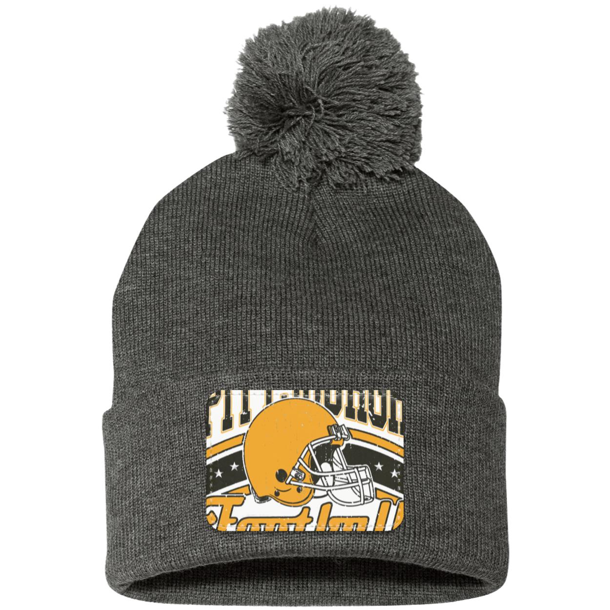 Pittsburgh SP15 Pom Pom Knit Cap - Patch