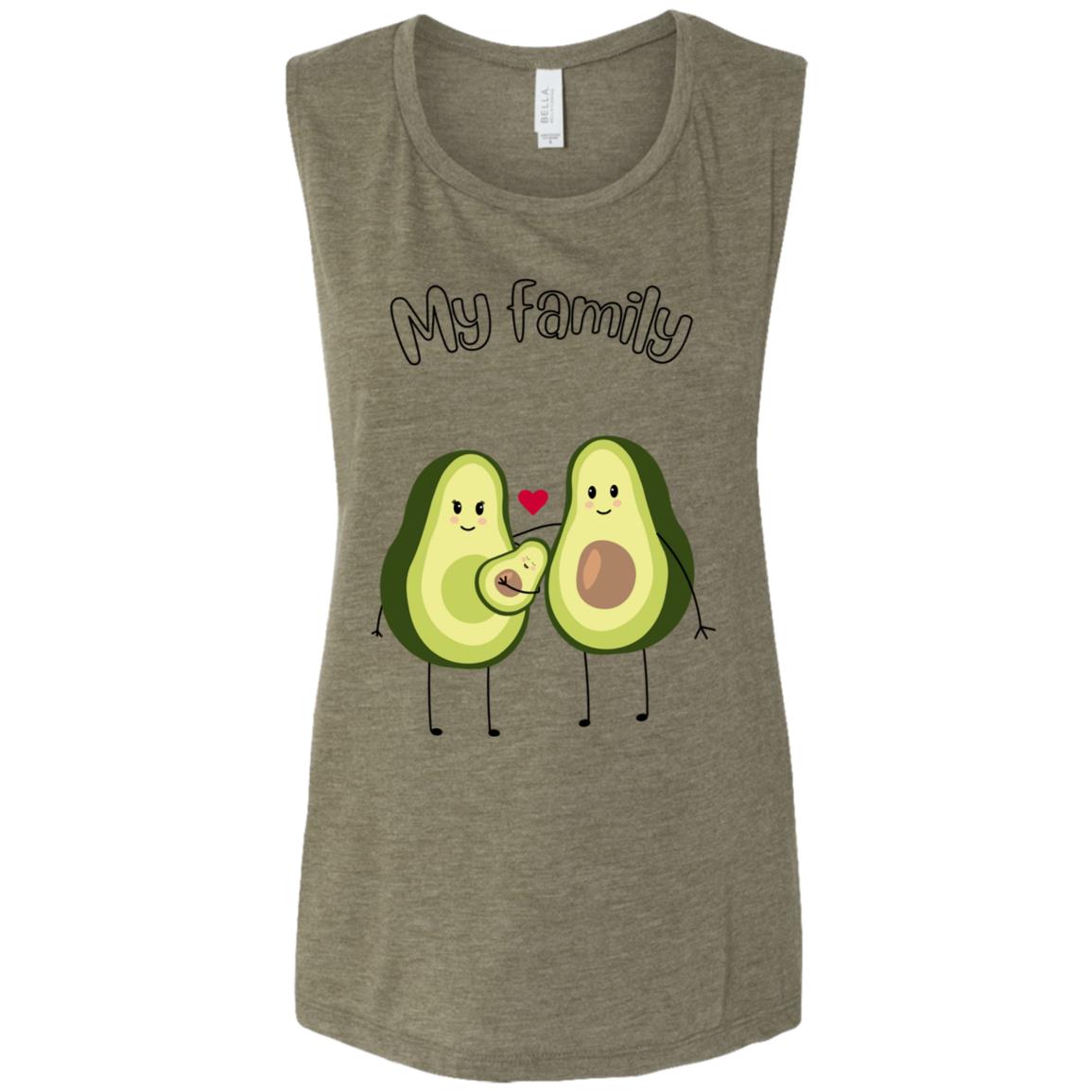 MY AVACADO FAMILY B8803 Ladies' Flowy Muscle Tank