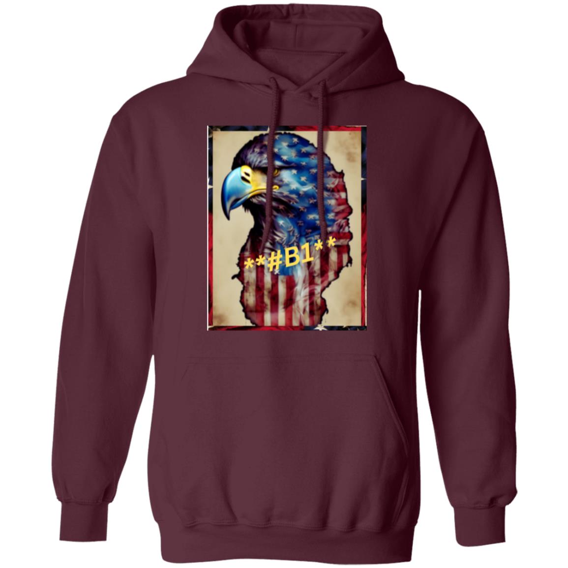 #B1 AMERICAN EAGLE WITH BORDERS G185 Pullover Hoodie