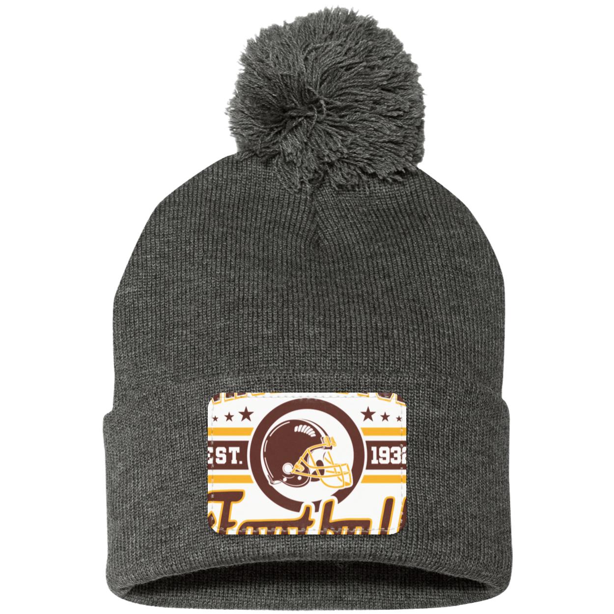 Washington-01 SP15 Pom Pom Knit Cap - Patch