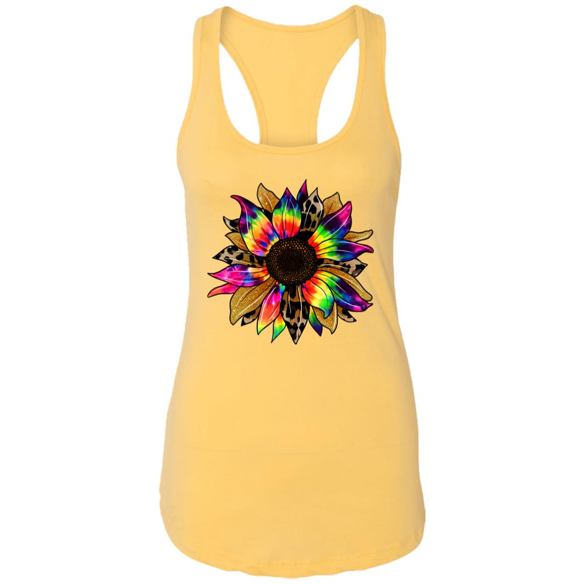 TieDyeSunflower NL1533 Ladies Ideal Racerback T Shirt Tank