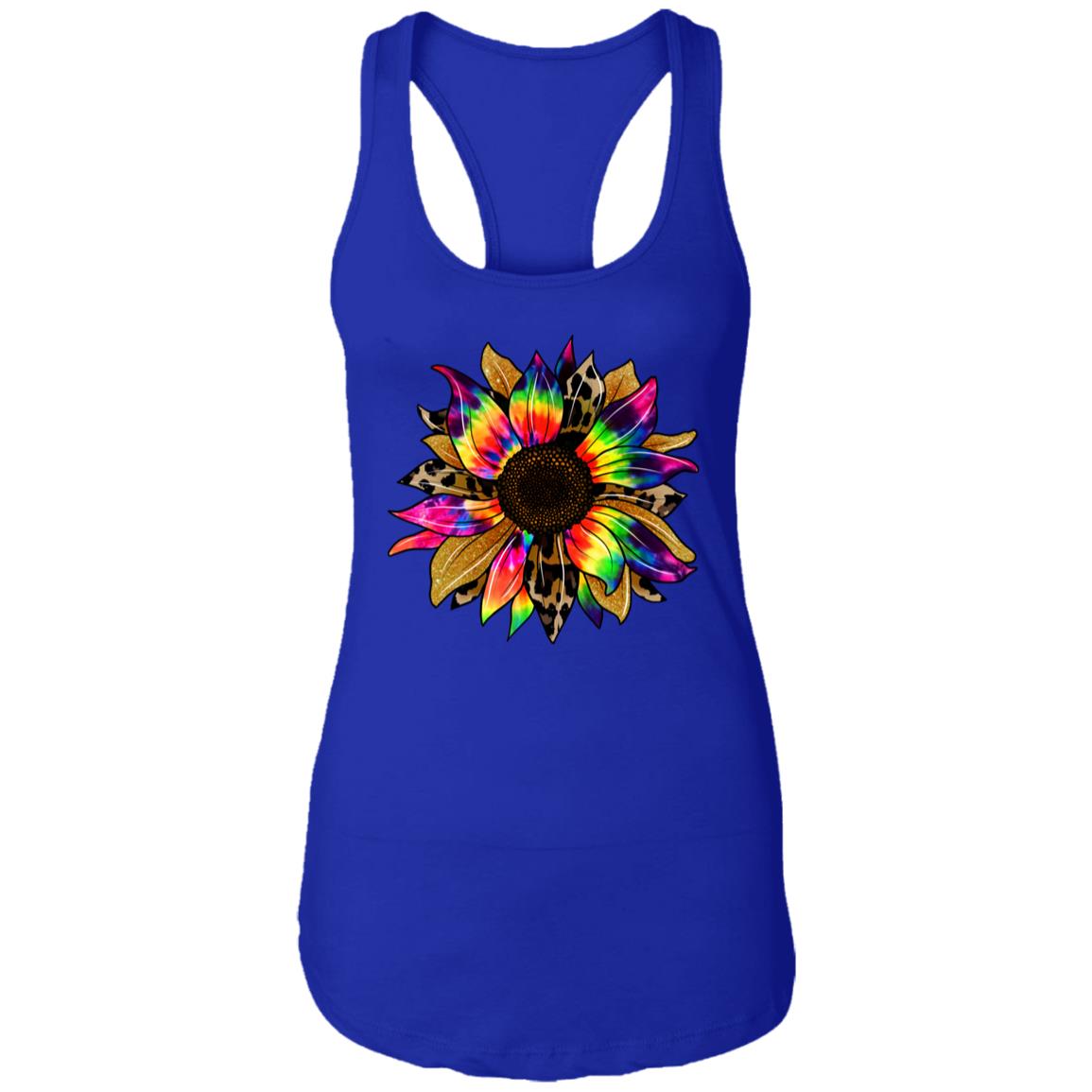 TieDyeSunflower NL1533 Ladies Ideal Racerback T Shirt Tank