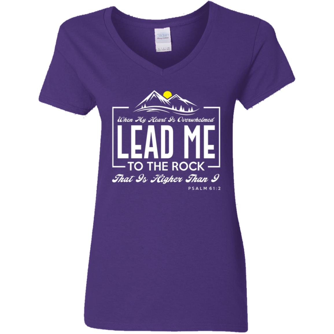 009 LEAD ME THE ROCK.jpg 1 G500VL Ladies' 5.3 oz. V-Neck T-Shirt
