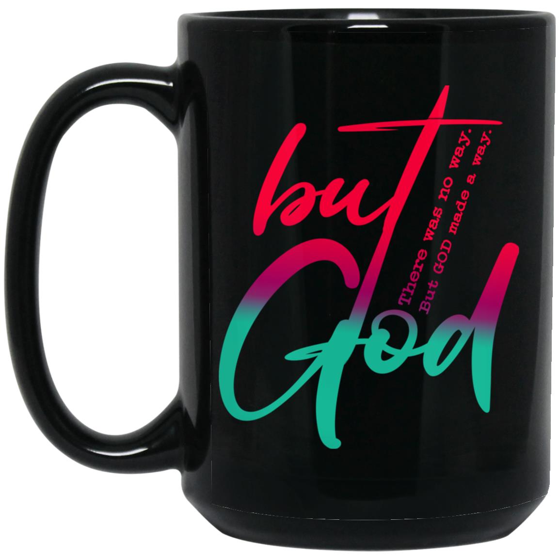 But God-ombre-BM15OZ 15oz Black Mug