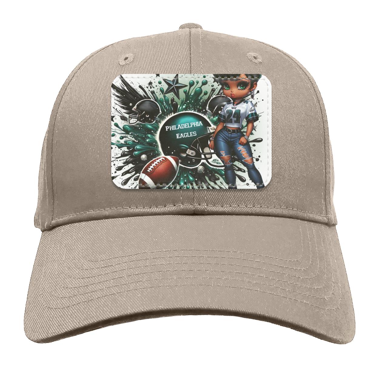 FOOTBALL FUNDAY SUNDAY PHILADELPHIA GIRL PNG BX020 Structured Twill Cap