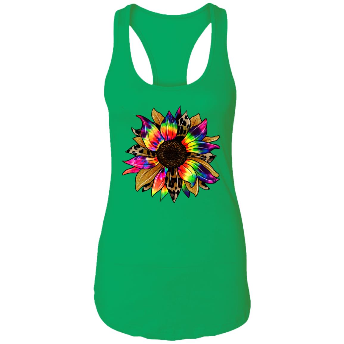 TieDyeSunflower NL1533 Ladies Ideal Racerback T Shirt Tank