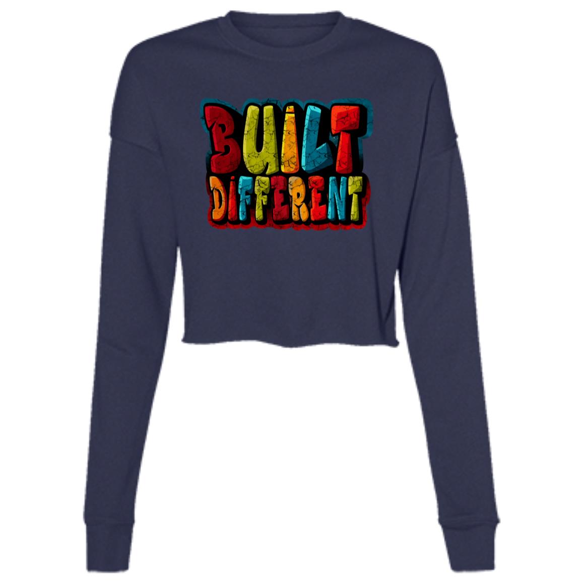 IMG-0236 BUILT DIFFERENT MULTIY COLOR B7503 Ladies' Cropped Fleece Crew