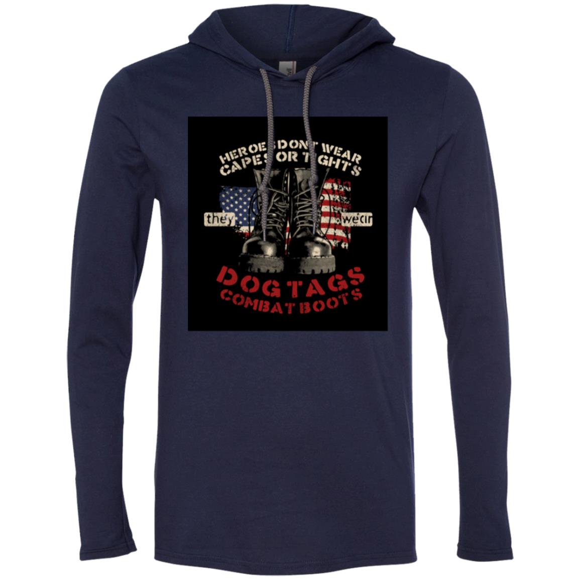5__heroes_dont_wear_capes_or_tights-987 Gildan LS CASUAL TEE'S Hoodie