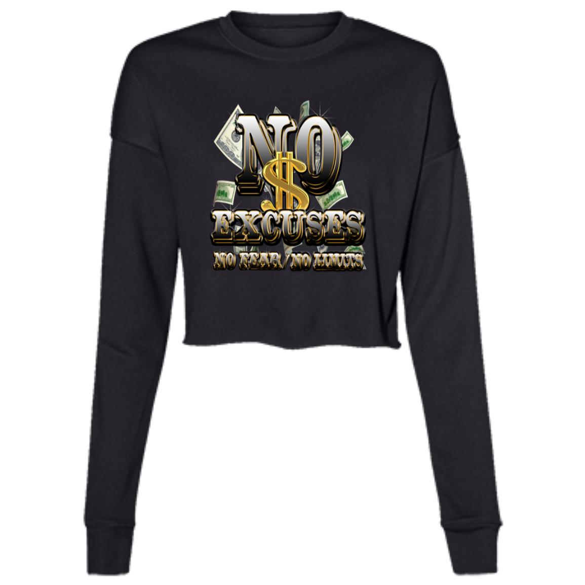 noexcuses MONEY HUSTLER B7503 Ladies' Cropped Fleece Crew