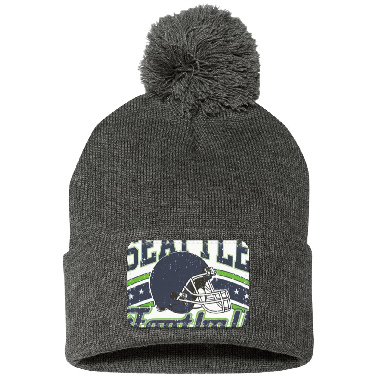 Seattle SP15 Pom Pom Knit Cap - Patch