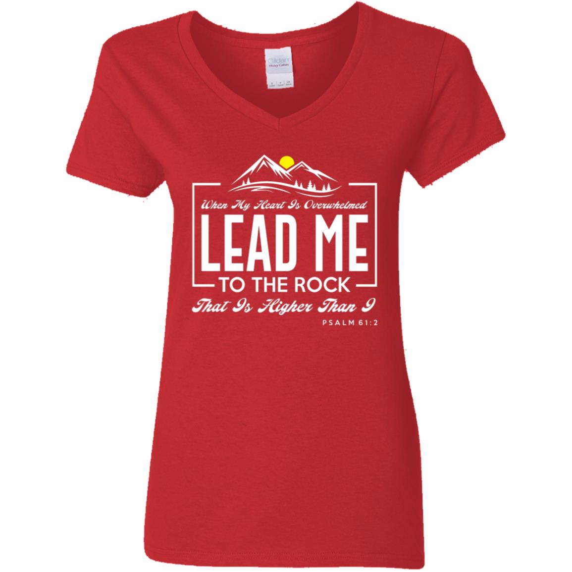 009 LEAD ME THE ROCK.jpg 1 G500VL Ladies' 5.3 oz. V-Neck T-Shirt