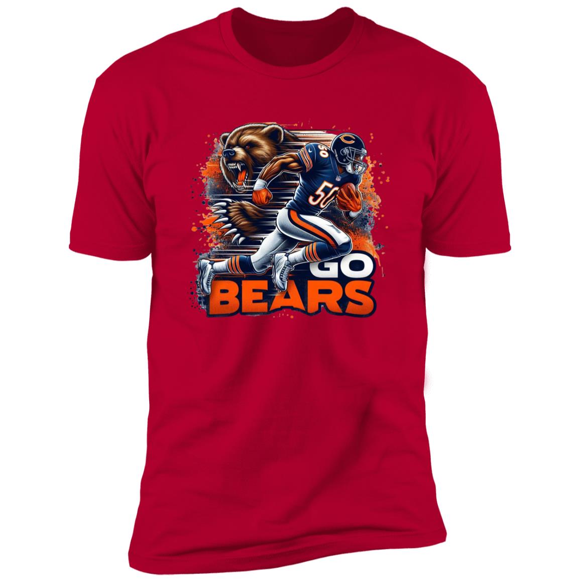 CHICAGO BEAR FOOT BALL NL3600 Premium Sports T-Shirt