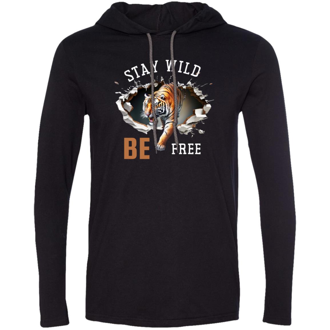STAY WILD WHITE 987 Gildan LS long sleeve Casual Tee
