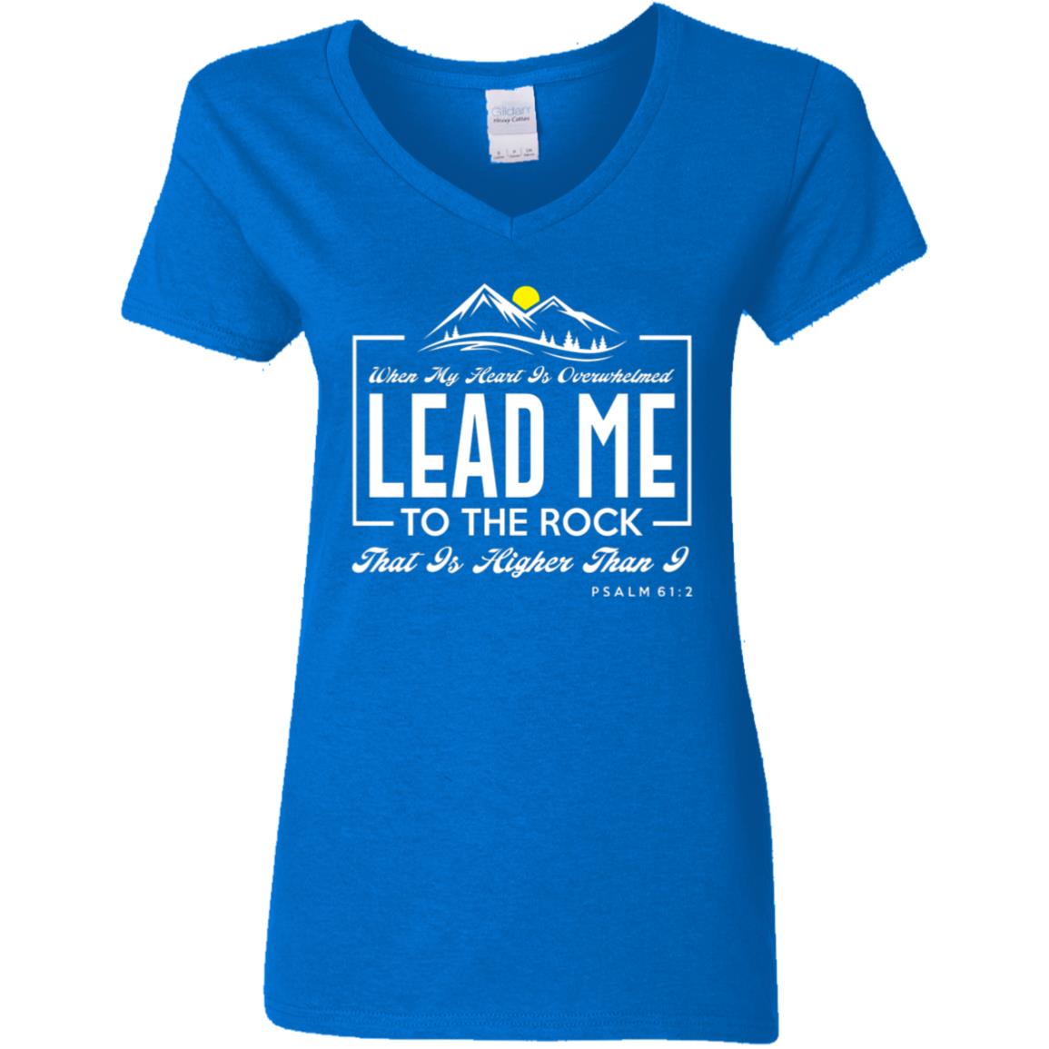 009 LEAD ME THE ROCK.jpg 1 G500VL Ladies' 5.3 oz. V-Neck T-Shirt