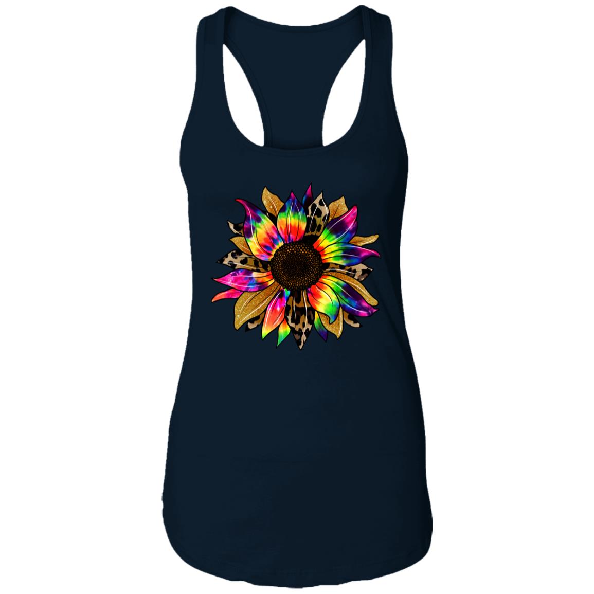 TieDyeSunflower NL1533 Ladies Ideal Racerback T Shirt Tank