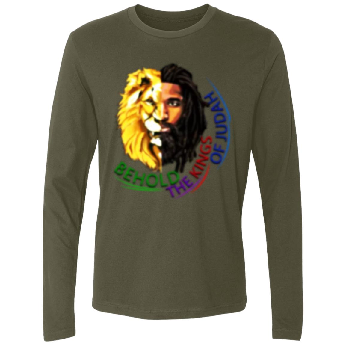 THE LION OF JUDAH NL3601 Men's Premium LS Casual Tee's