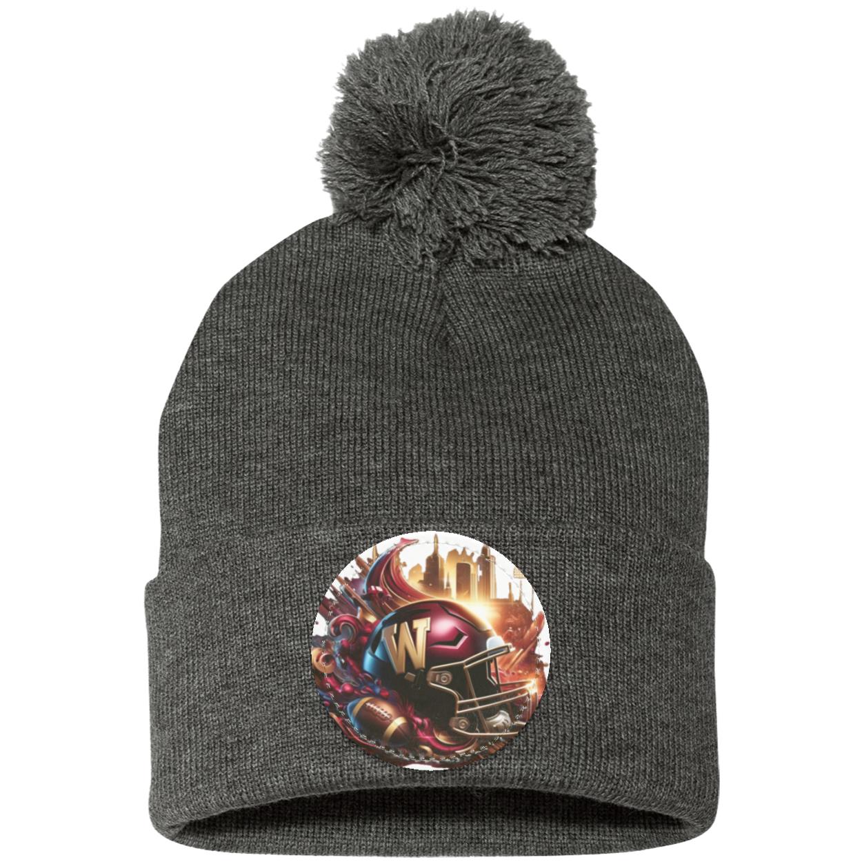 football3dw-300dpi SP15 Pom Pom Knit Cap - Patch