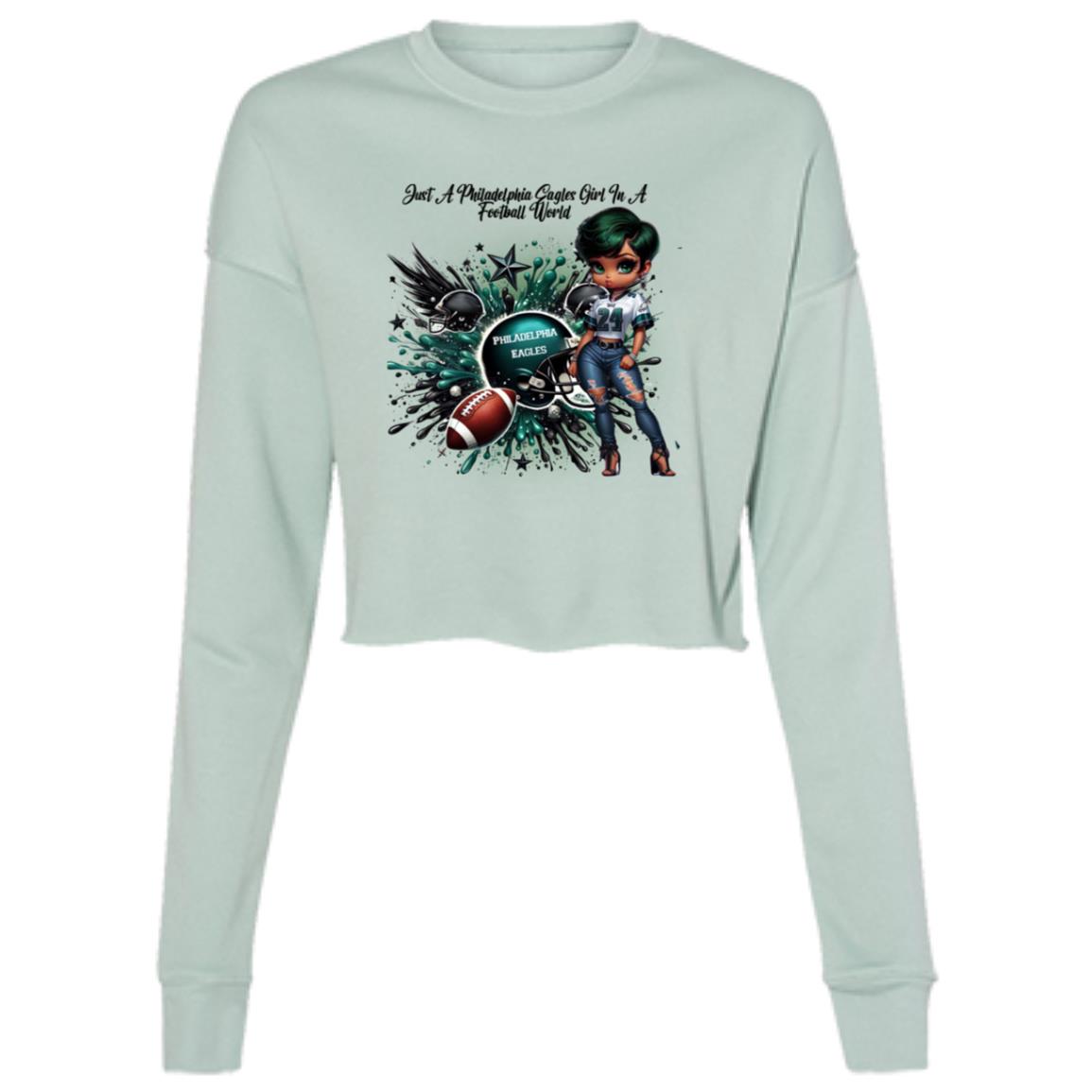 PHILADELPHIA GIRL PNG B7503 Ladies' Cropped Fleece Crew