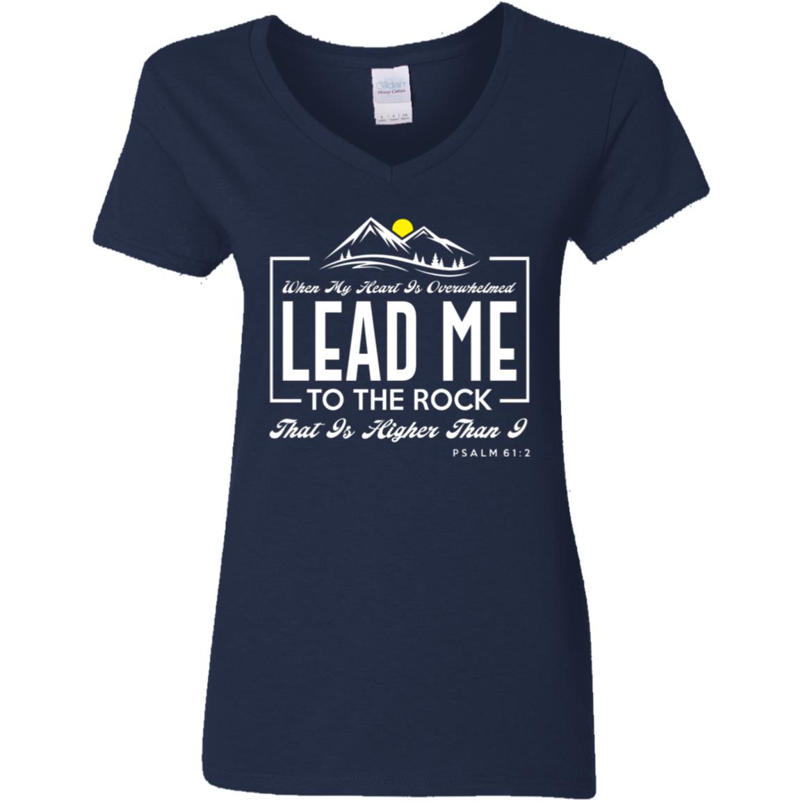 009 LEAD ME THE ROCK.jpg 1 G500VL Ladies' 5.3 oz. V-Neck T-Shirt