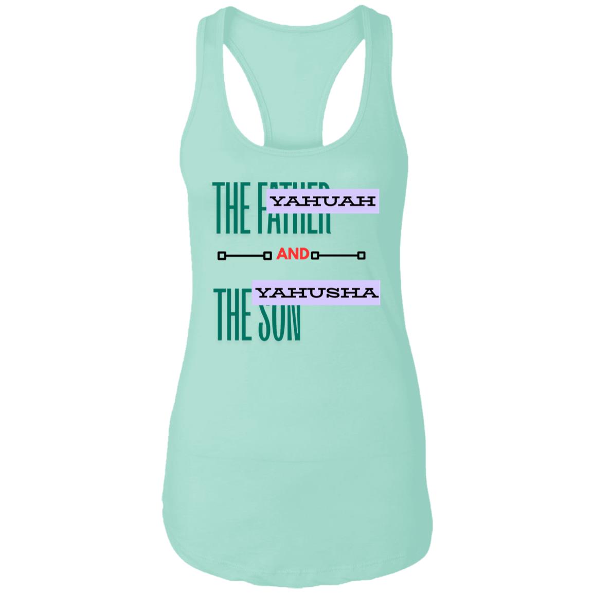 YAHUAH THE FATHER AND GREEN NL1533 Ladies Ideal Racerback Tank