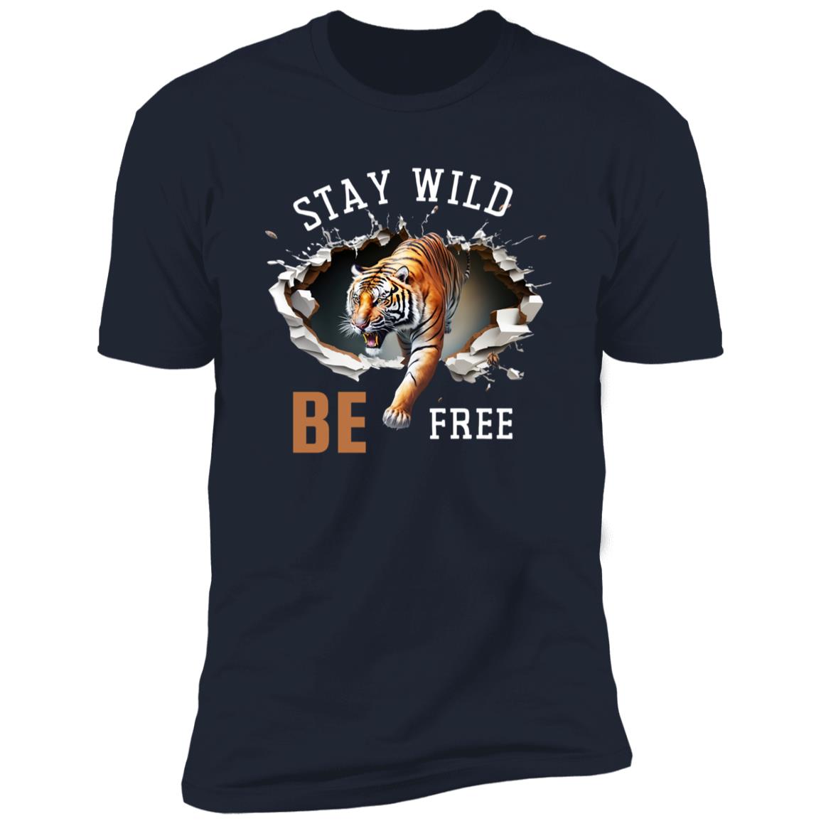 STAY WILD WHITE NL3600 Premium Casual Tee's