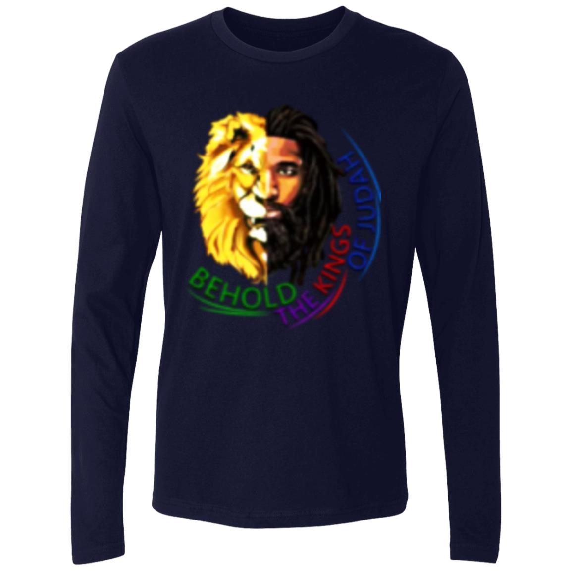 THE LION OF JUDAH NL3601 Men's Premium LS Casual Tee's