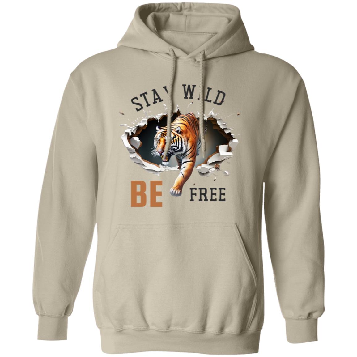 STAY WILD BLACK LETTER 11 G185 Pullover Hoodie