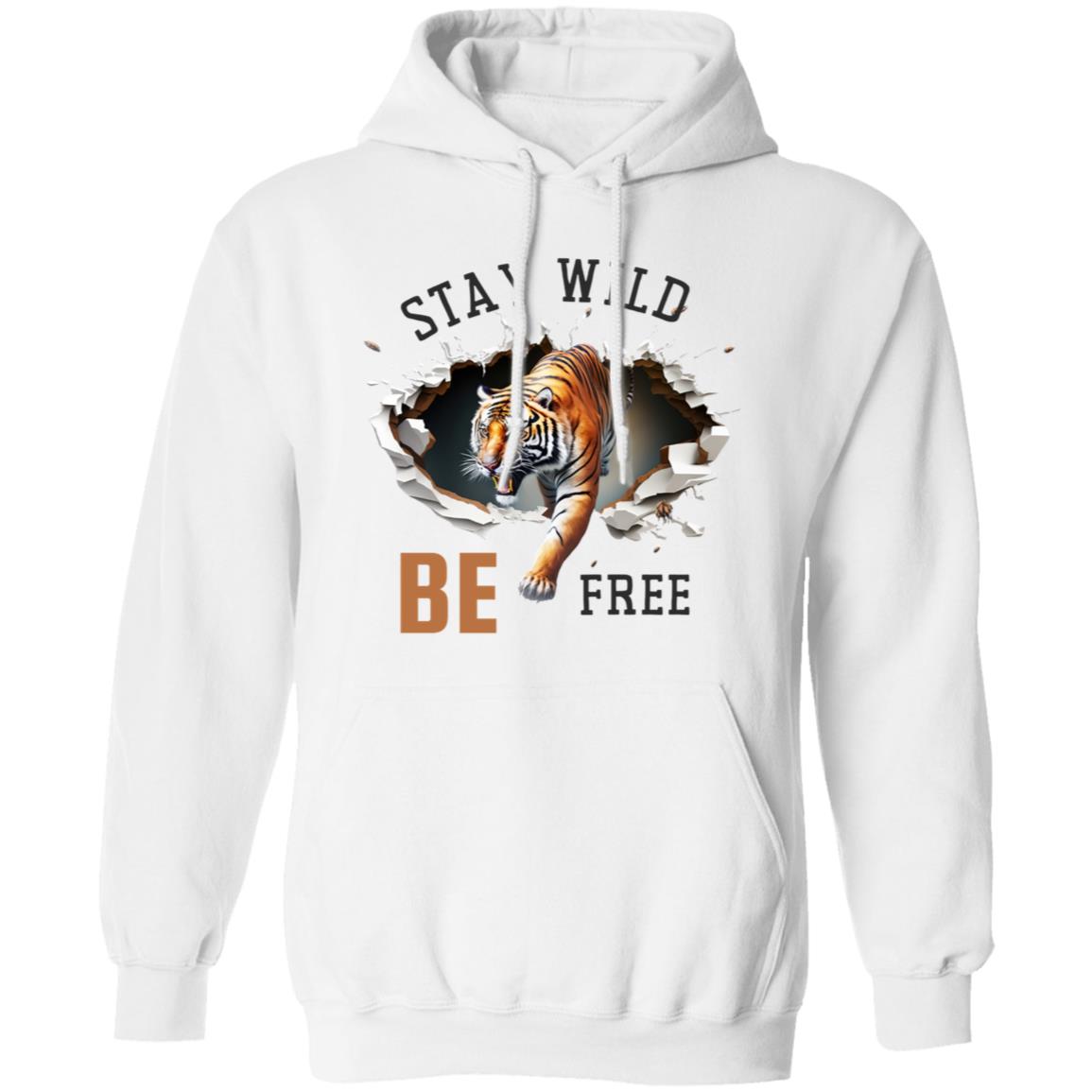 STAY WILD BLACK LETTER 11 G185 Pullover Hoodie