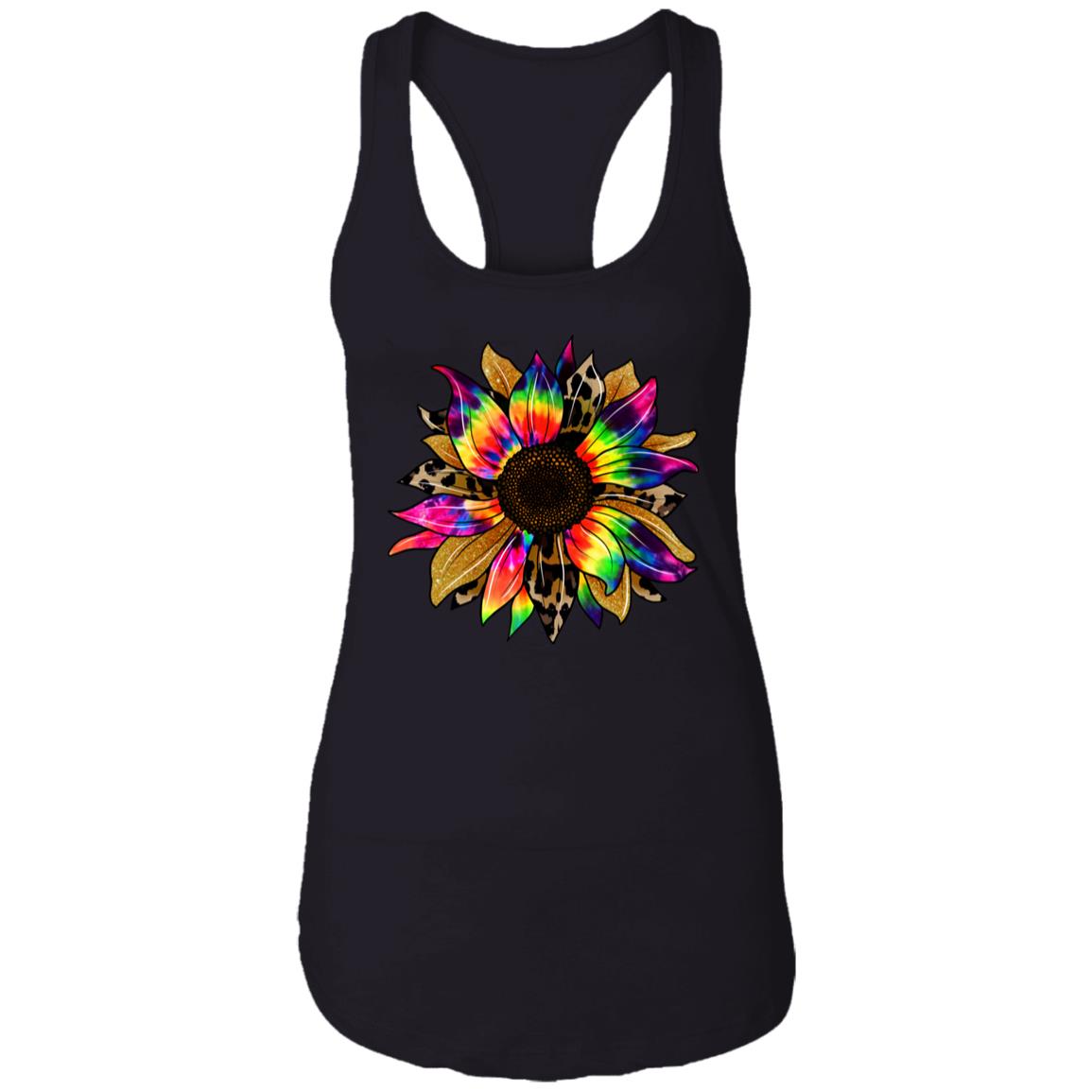 TieDyeSunflower NL1533 Ladies Ideal Racerback T Shirt Tank