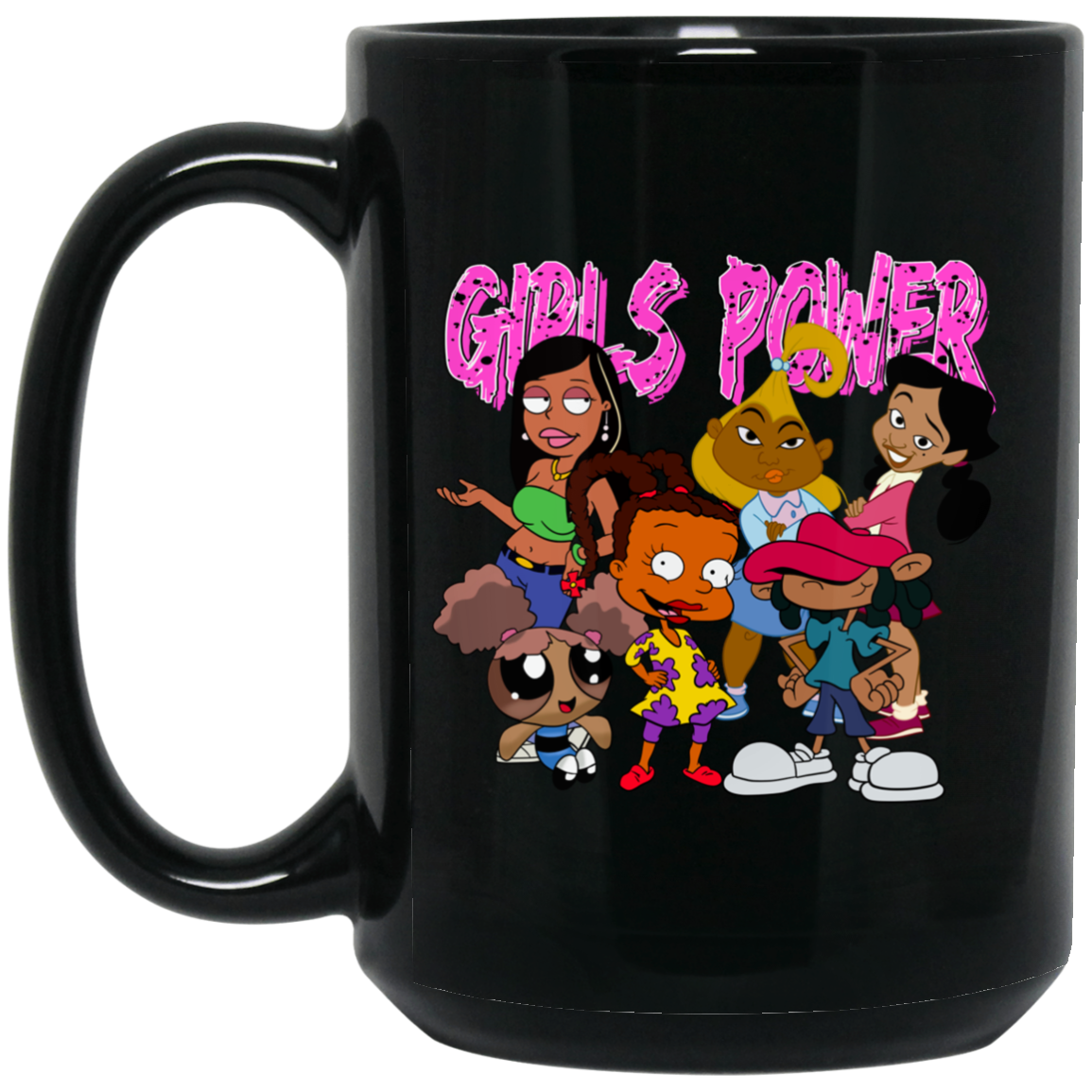 GIRLS POWER BM15OZ 15 oz. Black Mug