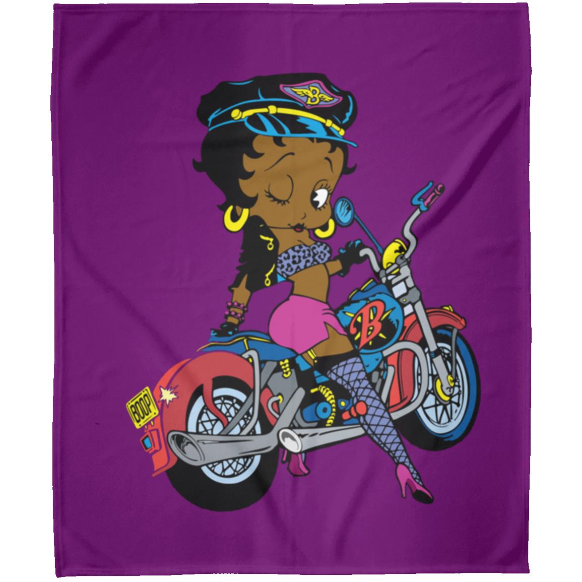 MOTORCYCLE BETTY BOOP FLM Arctic Fleece Blanket 50x60