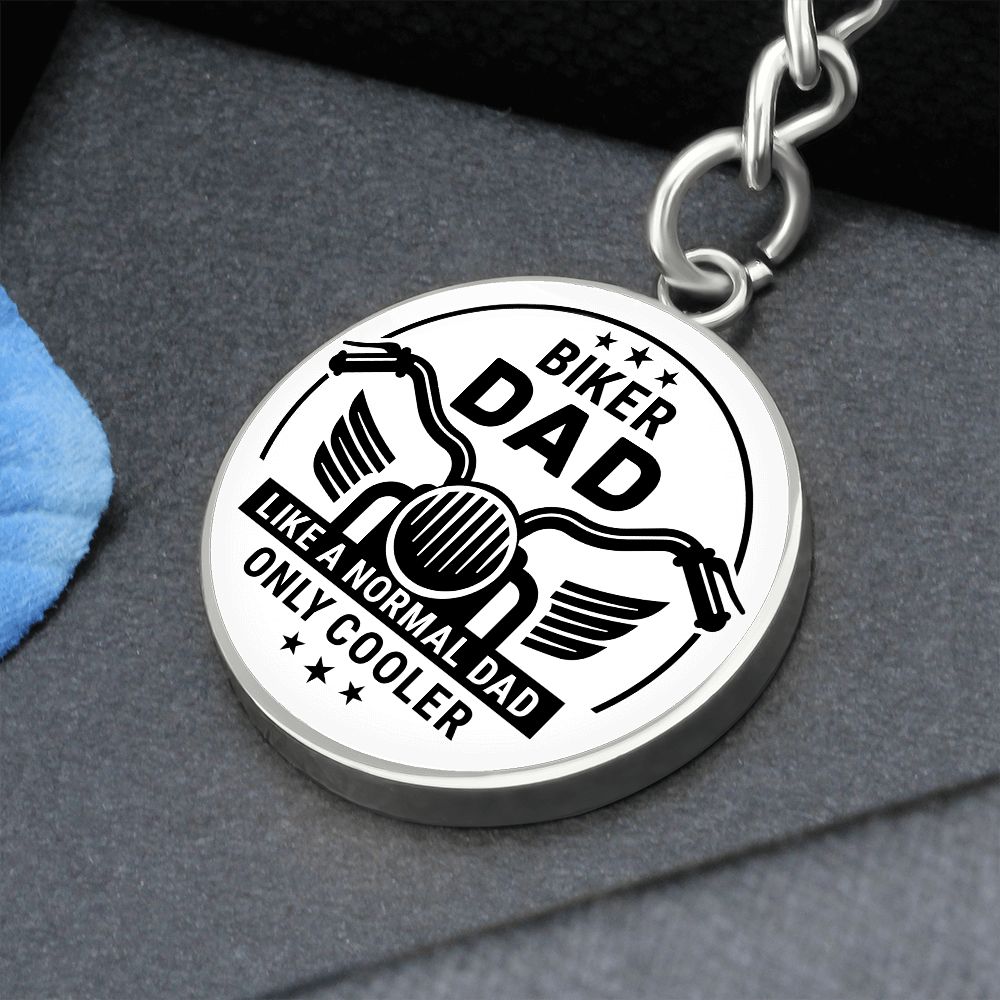 CIRCLE KEYCHAIN BIKER DAD