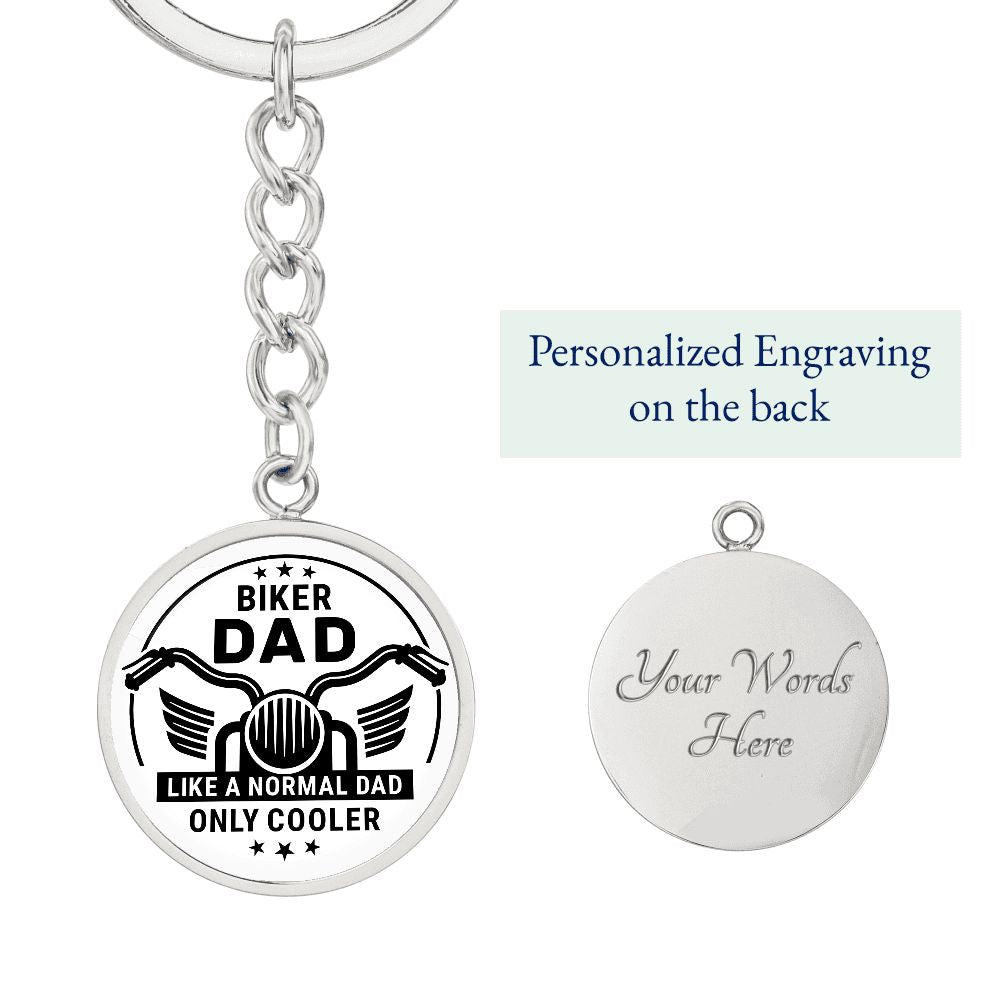 CIRCLE KEYCHAIN BIKER DAD
