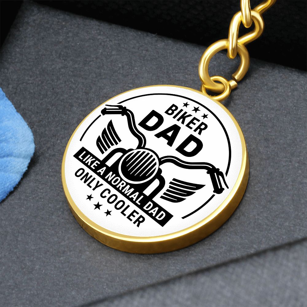 CIRCLE KEYCHAIN BIKER DAD