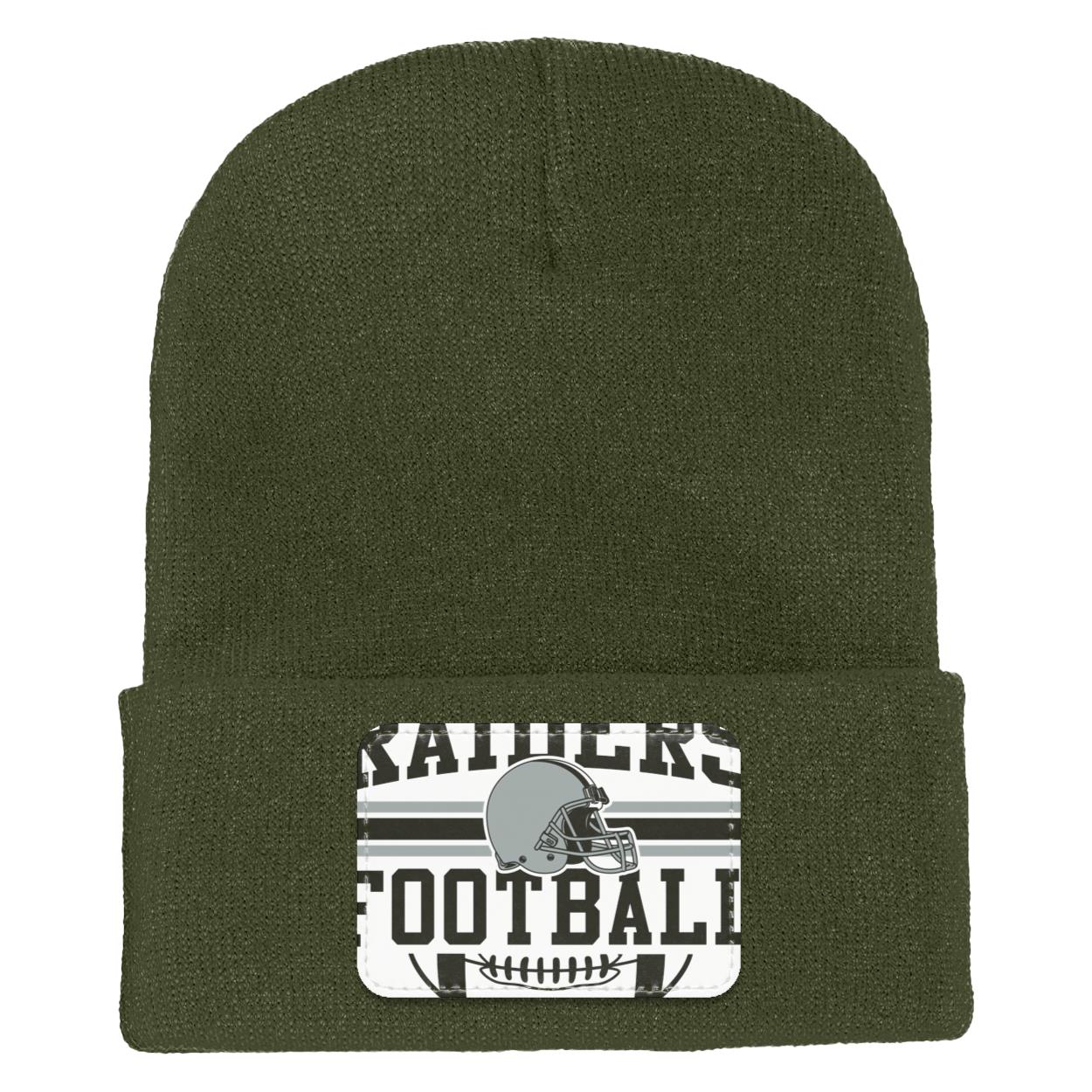 PNGFILE  RAIDERS FOOTBALL 1 1501 Yupoong Adult Cuffed Knit Beanie