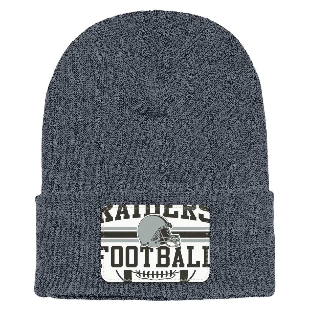 PNGFILE  RAIDERS FOOTBALL 1 1501 Yupoong Adult Cuffed Knit Beanie