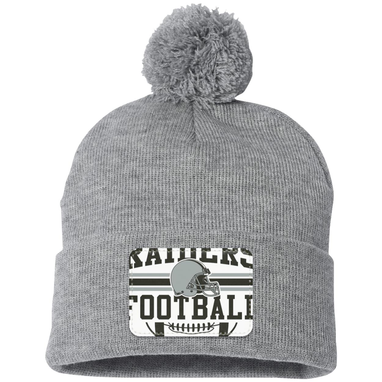PNGFILE  RAIDERS FOOTBALL 1 SP15 Pom Pom Knit Cap - Patch