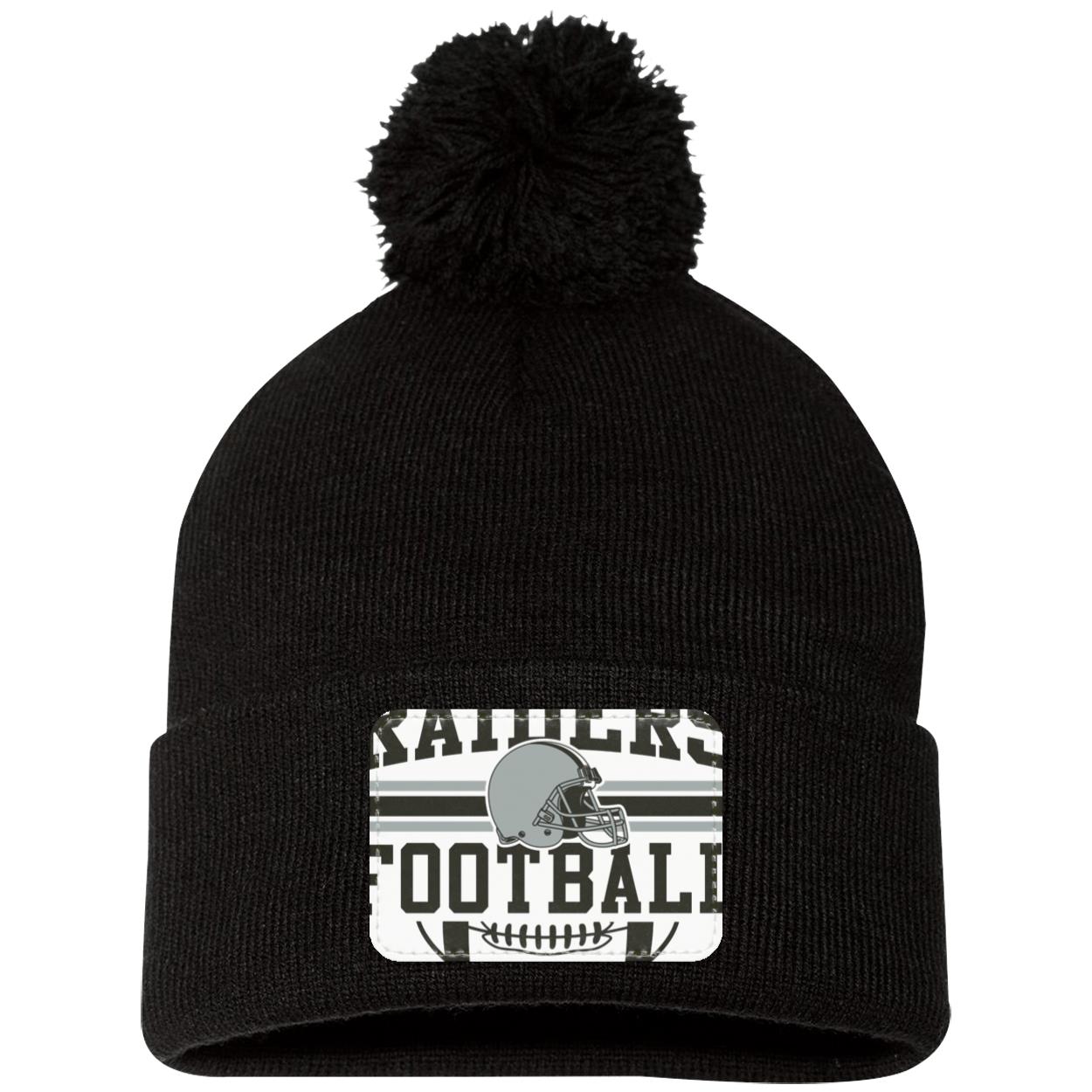 PNGFILE  RAIDERS FOOTBALL 1 SP15 Pom Pom Knit Cap - Patch