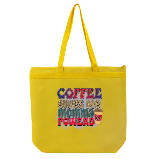 coffee gives me momma powers 8802 Liberty Bags Melody Large Tote