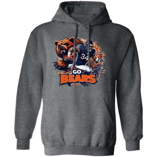 ChIcago Bears Sports  Printed on the Front or Back G185 Gildan Pullover Hoodie