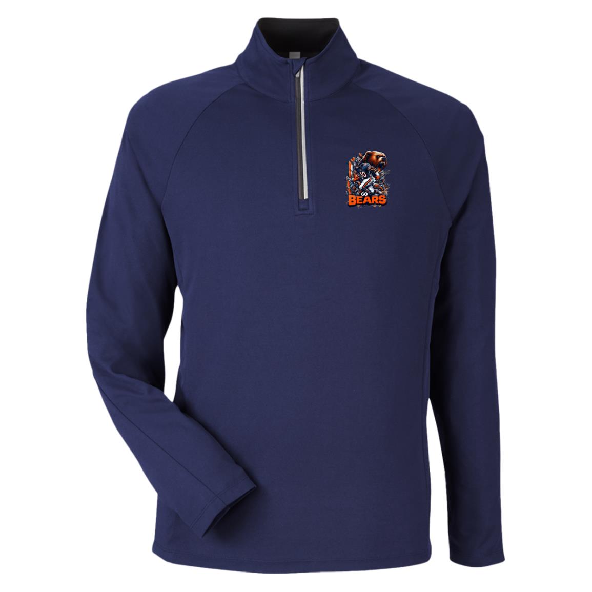 Chicago Bears Zipper Front Long Sleeve Sports (T-Shirts) CE418 Core 365 Mens Origin Pique Quarter Zip