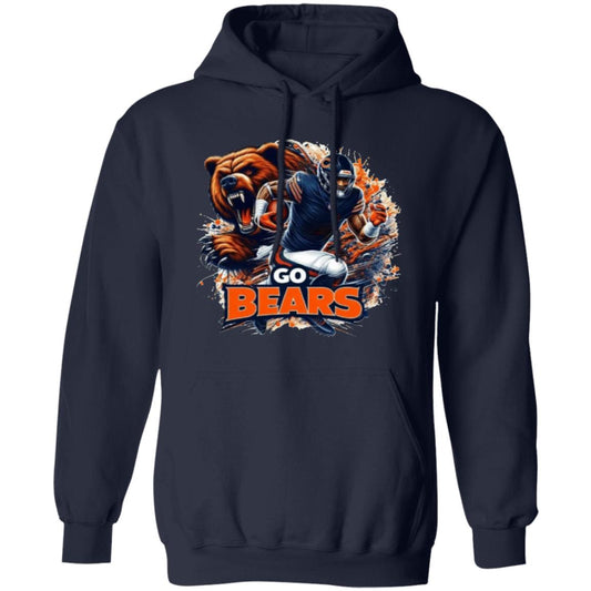 ChIcago Bears Sports  Printed on the Front or Back  G185 Gildan Pullover Hoodie G185 Gildan Pullover Hoodie