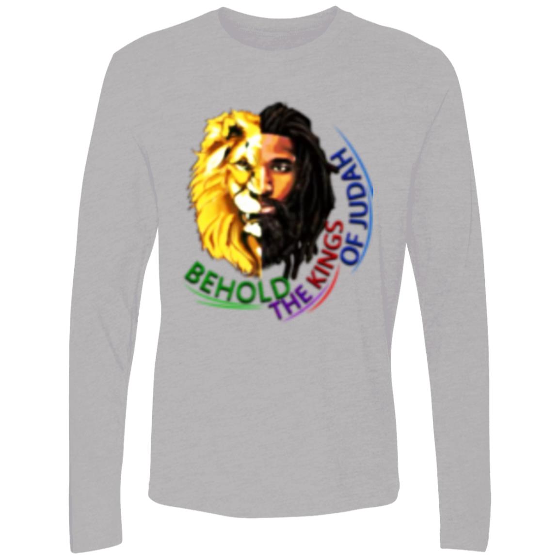 THE LION OF JUDAH NL3601 Men's Premium LS  Casual Tee's