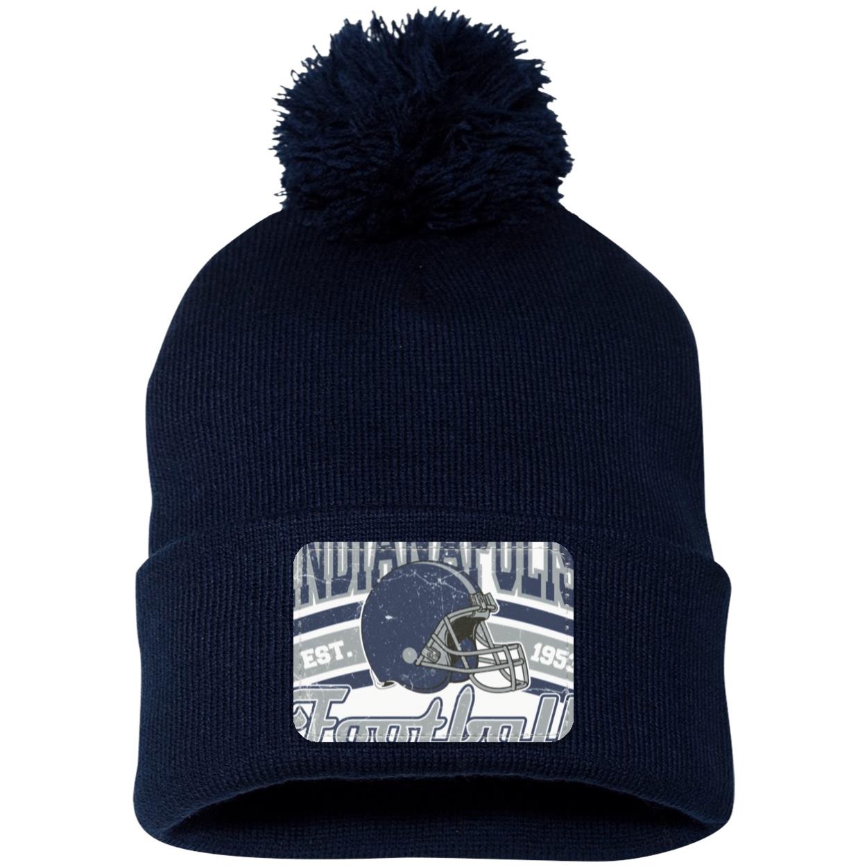 INDIANAPOLIS 1 SP15 Pom Pom Knit Cap - Patch