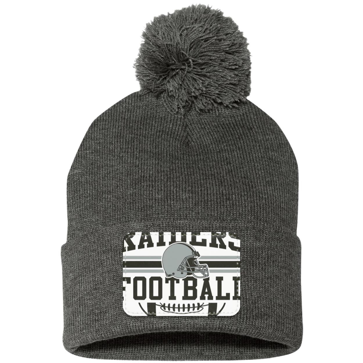 PNGFILE  RAIDERS FOOTBALL 1 SP15 Pom Pom Knit Cap - Patch