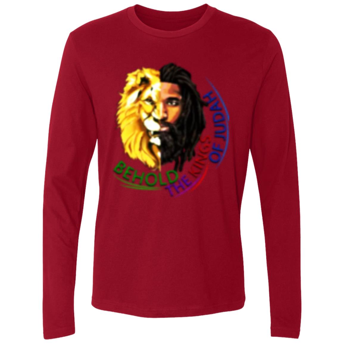 THE LION OF JUDAH NL3601 Men's Premium LS  Casual Tee's