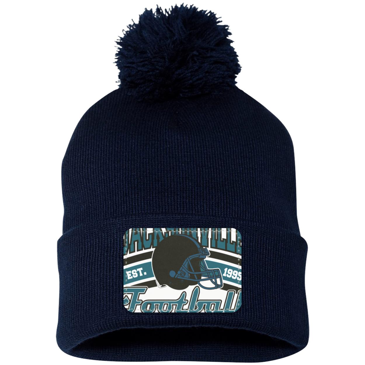 JACSONVILLE FOOTBALL 2 SP15 Pom Pom Knit Cap - Patch