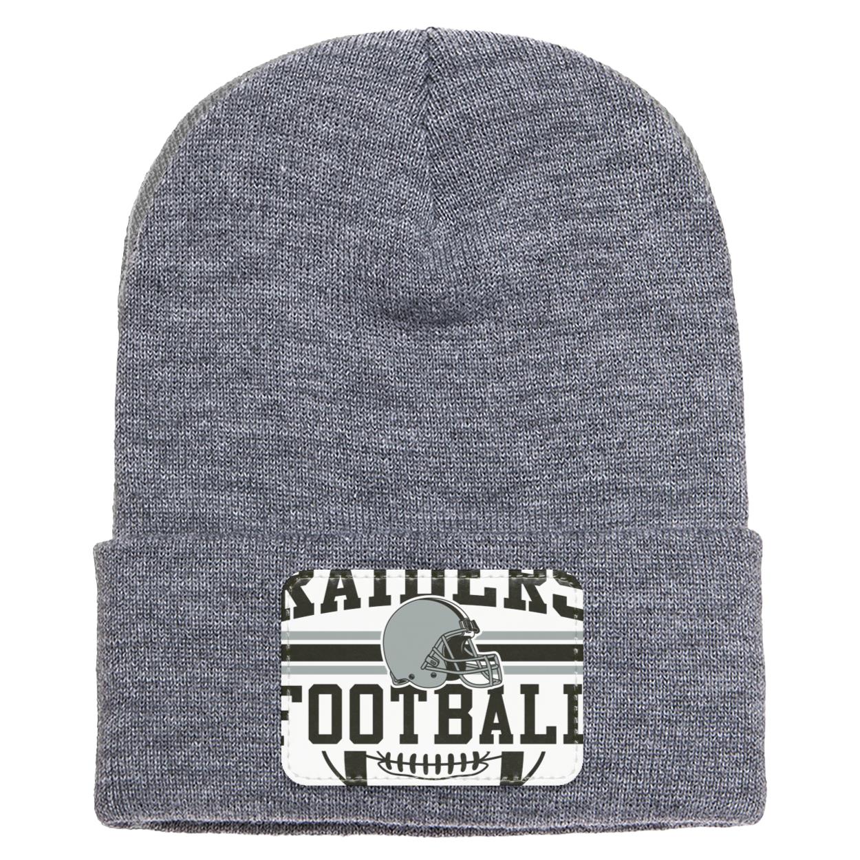 PNGFILE  RAIDERS FOOTBALL 1 1501 Yupoong Adult Cuffed Knit Beanie