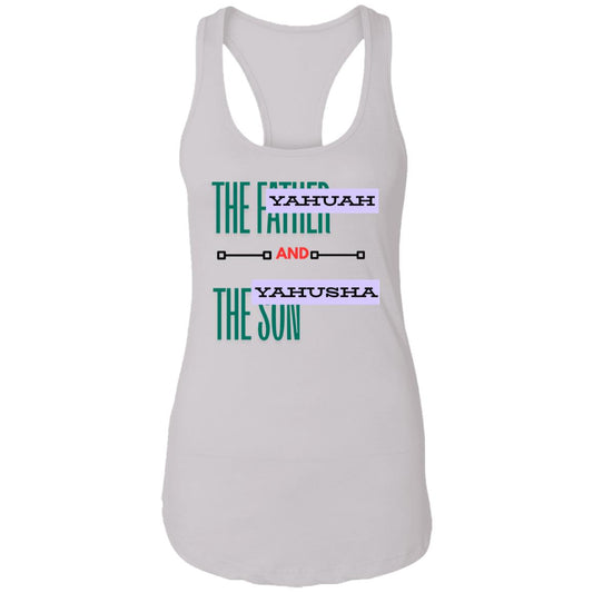 YAHUAH THE FATHER AND GREEN NL1533 Ladies Ideal Racerback Tank